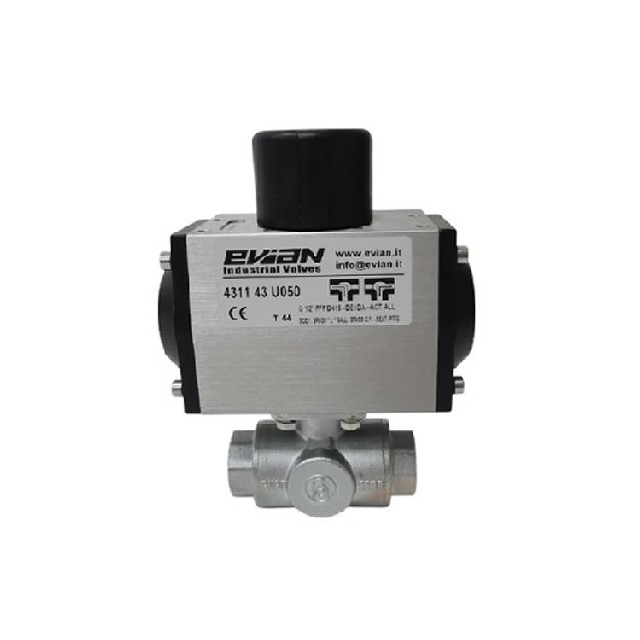 意大利Evian 三通氣動球閥 4311 43 U050